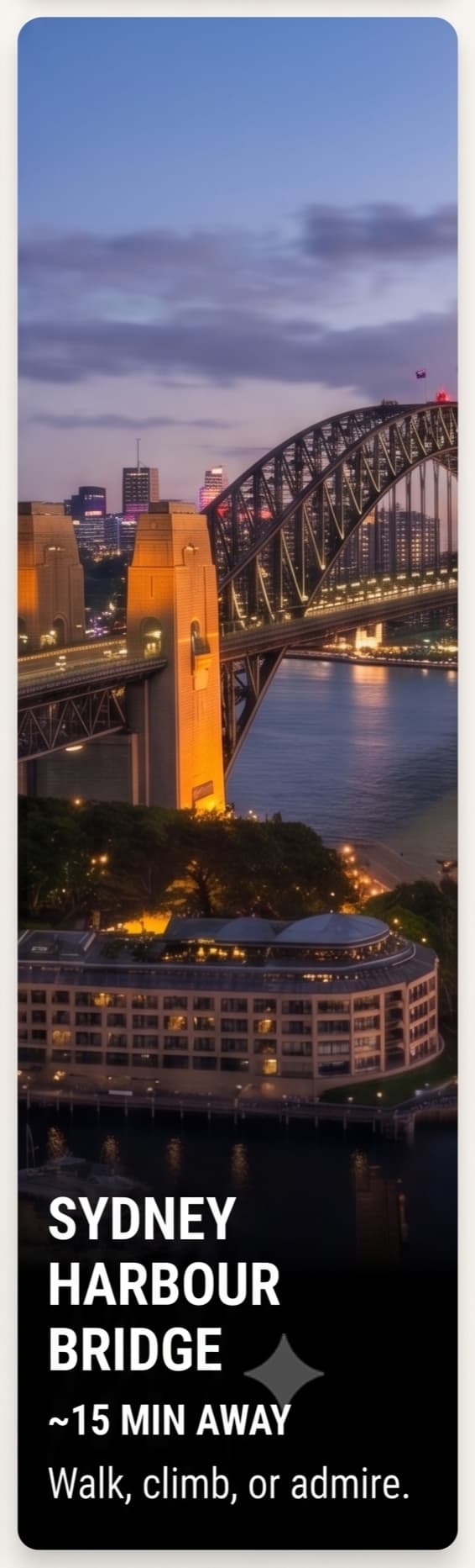Sydney Harbour Bridge near Azzurro Hotels